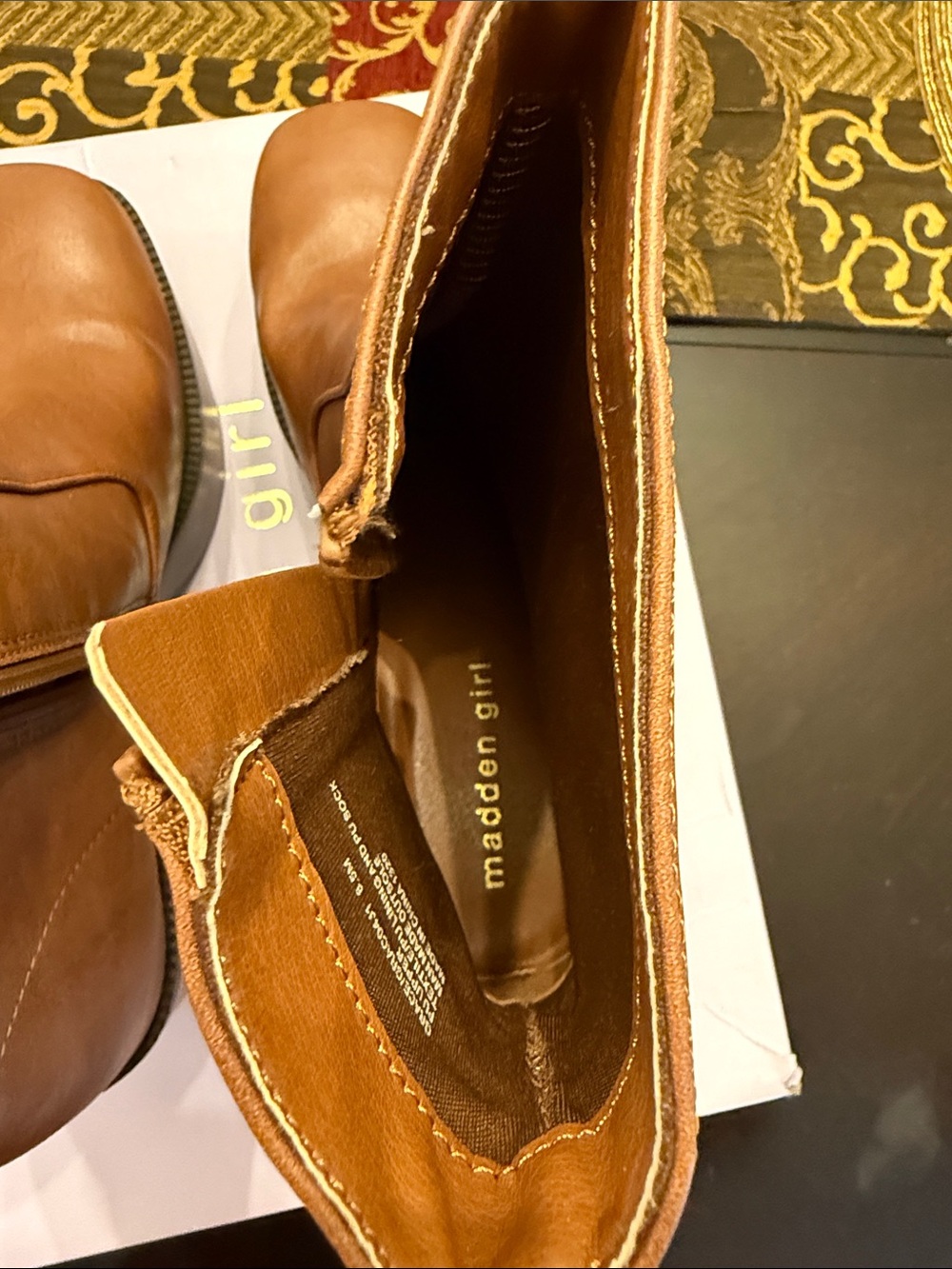 Madden Girl Brown Platform Heeled Ankle Boots - Picture 4 of 5